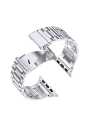 Replacement Stainless Steel Metal Strap For Apple Ultra Watch 49mm Silver