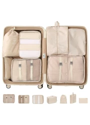 Mei Lifestyle 7-Piece Travel Storage &amp; Luggage Organizer Set &ndash; Clothing Packing Bags for Travel, Pink