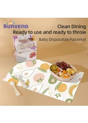 Sunveno baby Feeding Disposable Travel Multipurpose Placemats, 20 Pcs / Pack