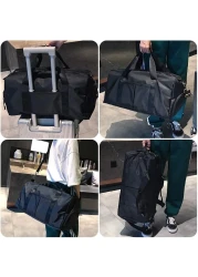 MahMir Gym Bag with Shoes and Waterproof Pocket (Green)