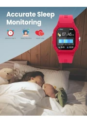 Moxedo Junior Smart Watch for Kids, 1.7&rdquo; Big HD Screen Bluetooth SmartWatch for Boys/Girls - 5-day Battery, IP67 waterproof, 6 Watch Faces, 22 Sport Modes, Alarm and Games (Red)