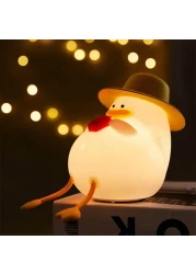 Happiness Duck, USB Rechargeable Silicone LED Lamp &ndash; White