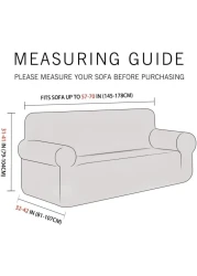 Stretch Fit 2-Seater Sofa Cover Teal Green Soft Brushed Fabric Couch Cover Full Coverage Furniture Protector Slipcover Two Seater Fits on Standard and Recliner Sofa 145-178cm Size