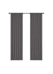 ECLIPSE Kendall Modern Blackout Thermal Rod Pocket Window Curtain for Bedroom or Living Room 1 Panel 42 X 54 Charcoal