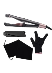 Generic-Professional Iron Flat Hair Straightener LCD Thermoregulation Ceramic Twisted Hair Curler 2 in 1 Curling Styling Tool