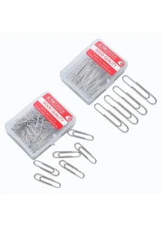 220pcs Silver Paper Clips Medium and Jumbo Size 13 inch 2 inch Office Paperclips with Storage Box in Each Size for Easy Storage