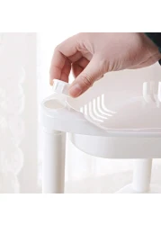 Shower Caddy Corner Rust Proof Shelf Kitchen Bathroom Storage Unit 4 Tier 70 x 19 x 26 cm White