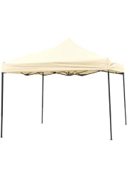 Yulan Outdoor Gazebos, Heavy Duty Fully Waterproof Pop Up Gazebo With 4 Side Walls And Accessory Pack, Beige, F006-0365 (3X4.5)