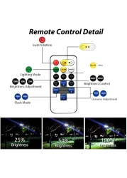 مصباح تخييم Conpex 360 درجة بقوة 800 وات ، متعدد الوظائف خارجي LED صنارة صيد 5 متر مصباح تخييم مع جهاز تحكم عن بعد بالأشعة تحت الحمراء 3 أوضاع - مصباح تخييم عالي الطاقة