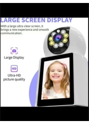 Radiotronics Home Security Cameras for Baby/Elder/Dog/Pet Camera, 4K Resolution,360° Panoramic/2.8" Screen/Indoor Security Camera, Night Vision