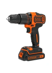 Black+Decker 2 Speed Hammer Drill 18V With 2 Batteries And Kit Box Black