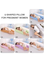 Decdeal - Pregnancy Pillow U Shaped Maternity Pillow with Washable Cotton Cover for Side Sleeping and Back Pain Relief