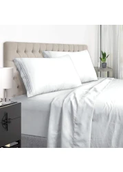 EaseHome White King Size Bed Sheet Set Deep Pocket to 18 inches Mattress 4 Piece Premium Bedding Sheets Pillowcases Collection Extra Soft