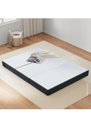 Comfy Portable White Knitted 180x90x7cm Medicated Folding Mattress with Black Border