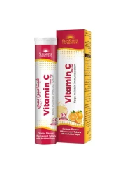 Sunshine Nutrition Vitamin C 1000mg Orange Flavoured Effervescent 20 Tablets Pack of 2