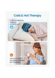 Ice Head Wrap, Renpho Headache Relief Hat for Migraine, Migraine Cap with Hot or Cold Therapy, Ice Pack Heating &amp; Cooling Eye Mask with Gel, Cold/Hot Compress for Puffy Eye, Tension, Sinus, Stress