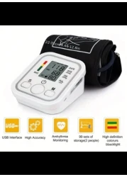 Blood Pressure Monitor Digital Wrist Blood Pressure Machine Automatic Cuff BP Detector 2x99 Readings Memory Large Display Voice With Carrying Case