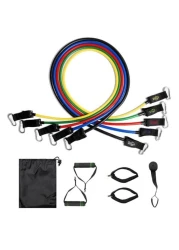 Doreen 11pcs set Fitness Resistance Bands Tubes Yoga Pull Rope Sport Fitness Gum Workout Exercise Bands Gym Sport Rubber Expander