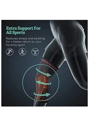 دعامة للركبة لممارسة الرياضة والجري والركض وكرة السلة وتسكين آلام المفاصل والتهاب المفاصل والتعافي من الإصابات والمزيد ، مقاس اكس اكس لارج (قطعتان)