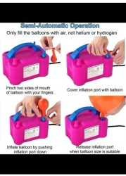 Electric Air Balloon Pump,Portable Dual Nozzle Electric Baloon Pump Inflator/Blower - 220V-240V 600W Electric Balloon Blower Pump for Party Decoration, Faster and Save Time