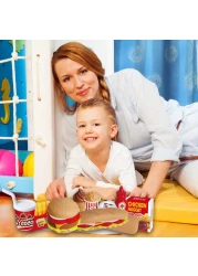 Kidwala Fast Food Burger Fries Chicken Ice, Cream Salad Cheese Vegetables Food Features Playset Educational Toys For Boys &amp; Girls