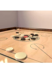 ULTIMAX Professional Carrom Wooden Game Coins And Striker Set,Standard Size Carrom Tournament Striker Wooden Checkers- 24 Pieces With Cover Case + 1 Striker