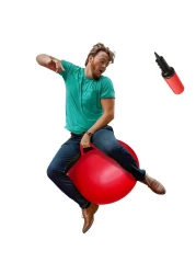 WALIKI Hopper Ball Hippity Hop Jumping Hopping Therapy Ball Relay Races Red Adults 16101 2975CM
