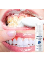 Teeth Whitening Mousse Removes Stains Tooth Whitening Oral Care Foam Toothpaste Teeth Cleansing Mousse 60ml.