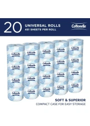 Cottonelle Professional Standard Roll Toilet Paper 13135 2Ply White Compact Case for Easy Storage 451 SheetsRoll 20 RollsCase 9020 SheetsCase