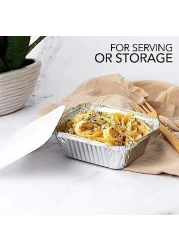 Vsell24 250Cc 100Pc Disposable Aluminium Containers Foil Pans With Lids For Food Storage