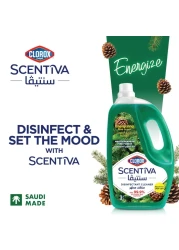 Clorox Scentiva Disinfectant Floor Cleaner, Mediterranean Pine Forest, 3L