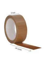 Brown Packaging Tape, 2 inches x 50 yards Strong Heavy Duty Packing Tape for Parcel Boxes, Moving Boxes, Large Postal Bags, Office Use [6 Rolls]