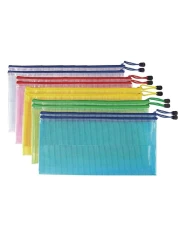 10 Pcs Mesh Zipper Pouch Document Bag A6 Zip File Folders Waterproof Plastic Documents Organizer Bags for School Office Supplies Puzzles Games Organizing Travel Storage92 x 42 Inches 5 Colors