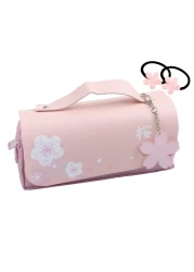 JELLYEA Kawaii Cherry Blossom Pencil Bag Pink Sweet Pencil Case Large Capacity Stationery Pouch School Supplies Makeup Bag Pink