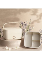 Bear Portable Electric Lunch Box 1L Multifunctional Quick Food Warmer Hot Pot 200W For Men And Women 3 Pin Plug(CN Version)