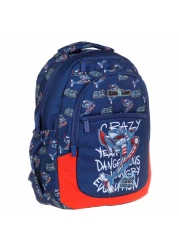 Kaukko Kids and Love Fast Shark Printed Backpack Bag