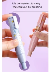 Cute Pencil Creative Stationery Retractable Rubber Stick Erasers for Kids Creative Cartoon Pattern Cute Erasers Kawaii School Supply School Office Prize Stationary 4 PCS