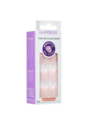 Kiss Impress The No Glue Mani French False Nails IFB02C, Bare, Medium