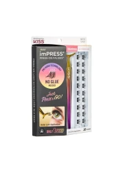 KISS imPRESS Falsies False Eyelashes Lash Clusters Voluminous 14 mm Includes 20 Clusters 1 applicator Contact Lens Friendly Easy to Apply Reusable Strip Lashes