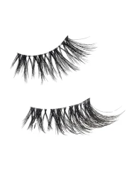 iENVY Half Lashes Edge Fit False Eyelashes Natural Dramatic Look Wispy Cat Eye Clear Band Fluffy Volume Soft Strip Short Half Fake Eyelashes Light Weight Comfort Everyday Easy to Wear FLUTTERY FIT