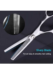 Hair Thinning Shears Hair Cutting Scissors 67 Inches with Fine Adjustable Tension Screw and 1 Piece Wipe Cloth