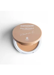 Mamaearth Glow 12Hour Oil Control Compact Powder with SPF 30 Nude Glow Shade Long Lasting Matte Finish with Buildable Coverage Sun Protection with Vitamin C TalcFree 032 Oz9g