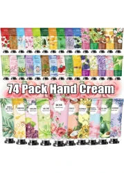 74 Pack Hand Cream Gift Set For Women and GirlsStocking StuffersChristmas GiftsTeacher Appreciation GiftsShea Butter in Natural Plant Hand Lotion For Dry HandsScented Mini Hand Lotion Travel Size