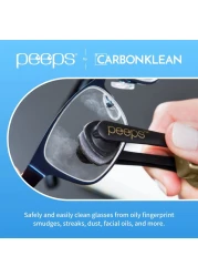 CarbonKlean Peeps Glasses Cleaner for Eyeglasses Reading Glasses and More Lens Cleaner with Carbon Microfiber Tech Injected Black 1 Count Pack of 1