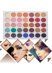 35 Colors Eyeshadow Palette with 7Pcs Makeup Brushes Set All in One Makeup Kit Matte Shimmer Pigmented Eye Shadow Pallete Waterproof Powder Natural Nude Naked Smokey