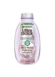Garnier Ultra Doux Rice Water Infusion and Starch Smoothing Shampoo 400ml Pack of 2