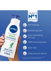 NIVEA Body Lotion Hydration Aloe Vera Normal to Dry Skin 625ml