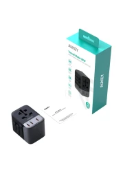 أوكي ترافيل ميت محول غان العالمي مع منافذ USB و PD - أسود 35 واط 2 أمبير