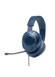 JBL Quantum 100 Gaming Headphone Over-Ear With Detachable Voice-Focus Boom Mic Blue