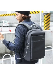 Arctic Hunter Laptop Backpack with USB Charging Port Slim Travel Bag with Laptop Compartment Water Resistant College School Book Computer Bag for Girls and Boys Fits 15.6 Inch Laptop B00218 Black